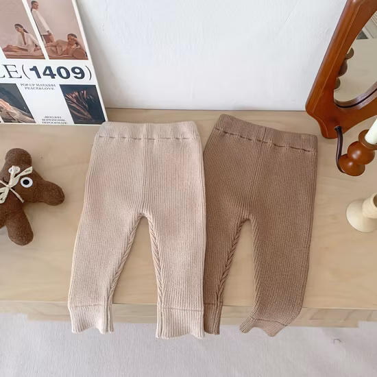 Abckids Großhandel gestrickte Baumwolle Spitze süße Mädchen Hose Kinder Baby Mädchen Leggings weiche Hosen